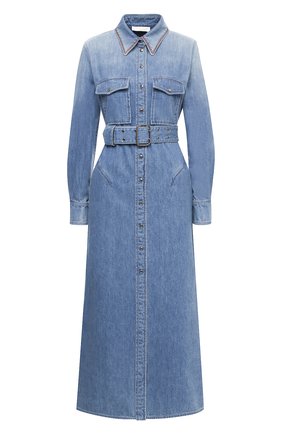 Женское джинсовое платье CHLOÉ синего цвета по цене 119500 руб., арт. CHC20WDR19158 | Фото 1 Женское джинсовое платье CHLOÉ синего цвета, арт. CHC20WDR19158 | Фото 1