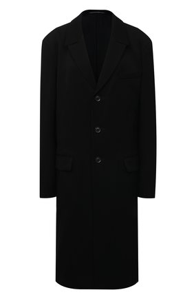 Женское шерстяное пальто YOHJI YAMAMOTO черного цвета по цене 219500 руб., арт. FR-J02-119 | Фото 1 Женское шерстяное пальто YOHJI YAMAMOTO черного цвета, арт. FR-J02-119 | Фото 1