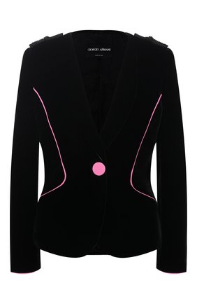 Женский бархатный жакет GIORGIO ARMANI черного цвета по цене 296000 руб., арт. 0WHGG0K9/T01FD | Фото 1 Женский бархатный жакет GIORGIO ARMANI черного цвета, арт. 0WHGG0K9/T01FD | Фото 1
