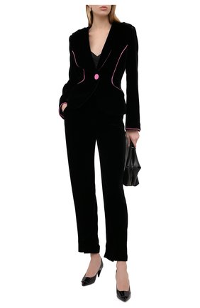 Женский бархатный жакет GIORGIO ARMANI черного цвета по цене 296000 руб., арт. 0WHGG0K9/T01FD | Фото 2 Женский бархатный жакет GIORGIO ARMANI черного цвета, арт. 0WHGG0K9/T01FD | Фото 2