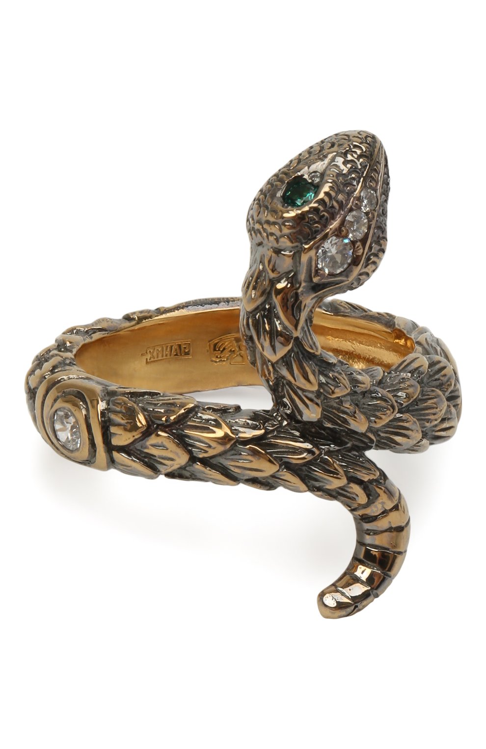 Женское разноцветное кольцо one round snake Queensbee интернет магазин купи...