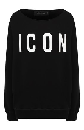 Женская хлопковый свитшот DSQUARED2 черного цвета по цене 32050 руб., арт. S80GU0018/S25042 | Фото 1 Женская хлопковый свитшот DSQUARED2 черного цвета, арт. S80GU0018/S25042 | Фото 1