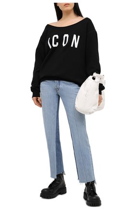 Женская хлопковый свитшот DSQUARED2 черного цвета по цене 32050 руб., арт. S80GU0018/S25042 | Фото 2 Женская хлопковый свитшот DSQUARED2 черного цвета, арт. S80GU0018/S25042 | Фото 2