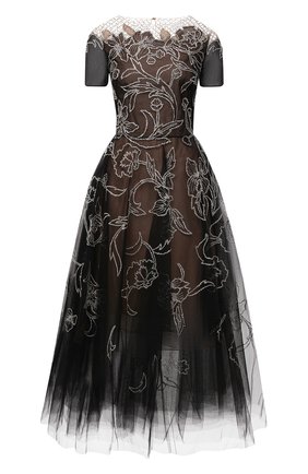 Женское платье OSCAR DE LA RENTA черного цвета по цене 633500 руб., арт. 20PE662TUL | Фото 1 Женское платье OSCAR DE LA RENTA черного цвета, арт. 20PE662TUL | Фото 1