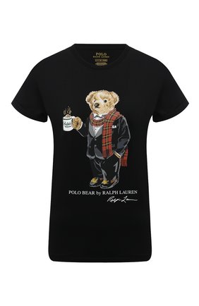 Женская хлопковая футболка POLO RALPH LAUREN черного цвета по цене 8550 руб., арт. 211823687 | Фото 1 Женская хлопковая футболка POLO RALPH LAUREN черного цвета, арт. 211823687 | Фото 1