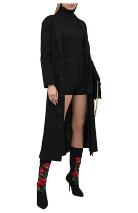 Женские текстильные сапоги cardinale 105 DOLCE & GABBANA черного цвета по цене 124000 руб., арт. CU0703/A8M56 | Фото 2 Женские текстильные сапоги cardinale 105 DOLCE & GABBANA черного цвета, арт. CU0703/A8M56 | Фото 2
