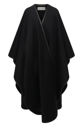 Женская шерстяная накидка SAINT LAURENT черного цвета по цене 231500 руб., арт. 634644/Y5B49 | Фото 1 Женская шерстяная накидка SAINT LAURENT черного цвета, арт. 634644/Y5B49 | Фото 1