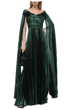 Женское платье ZUHAIR MURAD зеленого цвета по цене 776000 руб., арт. DRP20045/CHLU003 | Фото 2 Женское платье ZUHAIR MURAD зеленого цвета, арт. DRP20045/CHLU003 | Фото 2