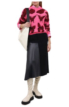 Женский свитер MSGM фуксия цвета по цене 38300 руб., арт. 2942MDM228 207953 | Фото 2 Женский свитер MSGM фуксия цвета, арт. 2942MDM228 207953 | Фото 2