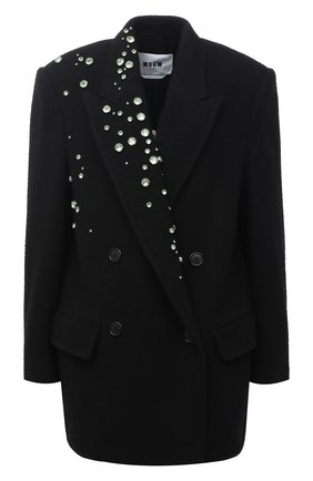 Женское шерстяное пальто MSGM черного цвета по цене 89950 руб., арт. 2942MDG101XS 207807 | Фото 1 Женское шерстяное пальто MSGM черного цвета, арт. 2942MDG101XS 207807 | Фото 1