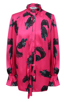 Женская блузка из вискозы MSGM фуксия цвета по цене 39950 руб., арт. 2942MDE129 207853 | Фото 1 Женская блузка из вискозы MSGM фуксия цвета, арт. 2942MDE129 207853 | Фото 1