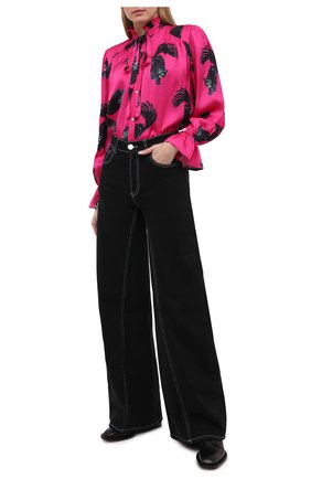 Женская блузка из вискозы MSGM фуксия цвета по цене 39950 руб., арт. 2942MDE129 207853 | Фото 2 Женская блузка из вискозы MSGM фуксия цвета, арт. 2942MDE129 207853 | Фото 2