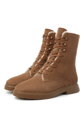 Женские замшевые ботинки STUART WEITZMAN бежевого цвета по цене 63050 руб., арт. S0302 | Фото 1 Женские замшевые ботинки STUART WEITZMAN бежевого цвета, арт. S0302 | Фото 1