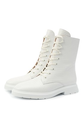 Женские кожаные ботинки STUART WEITZMAN белого цвета по цене 63050 руб., арт. S3932 | Фото 1 Женские кожаные ботинки STUART WEITZMAN белого цвета, арт. S3932 | Фото 1