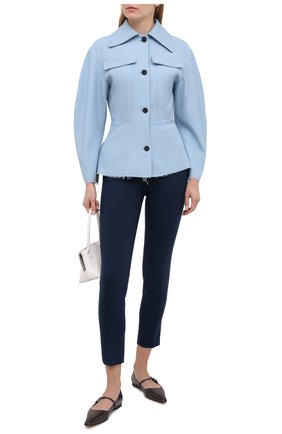 Женские шерстяные брюки LORO PIANA синего цвета по цене 136000 руб., арт. FAL3914 | Фото 2 Женские шерстяные брюки LORO PIANA синего цвета, арт. FAL3914 | Фото 2