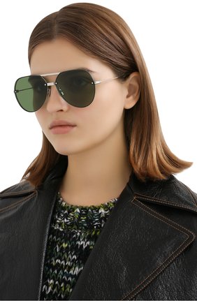 Мужские солнцезащитные очки BOTTEGA VENETA зеленого цвета по цене 33300 руб., арт. BV1054SA 004 | Фото 2 Мужские солнцезащитные очки BOTTEGA VENETA зеленого цвета, арт. BV1054SA 004 | Фото 2