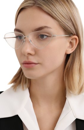 Женские оправа BALENCIAGA серебряного цвета по цене 27300 руб., арт. BB0015 002 | Фото 2 Женские оправа BALENCIAGA серебряного цвета, арт. BB0015 002 | Фото 2