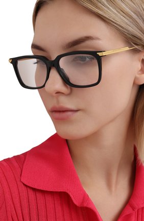 Женские оправа BOTTEGA VENETA черного цвета по цене 21100 руб., арт. BV1009 006 | Фото 2 Женские оправа BOTTEGA VENETA черного цвета, арт. BV1009 006 | Фото 2