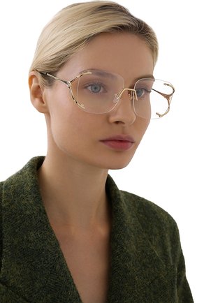 Женские оправа GUCCI золотого цвета по цене 29950 руб., арт. GG0652 001 | Фото 2 Женские оправа GUCCI золотого цвета, арт. GG0652 001 | Фото 2