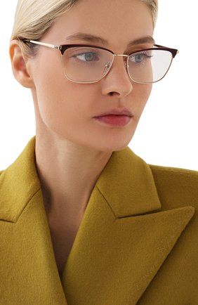 Женские оправа PRADA золотого цвета по цене 18100 руб., арт. 57WV-09B101 | Фото 2 Женские оправа PRADA золотого цвета, арт. 57WV-09B101 | Фото 2