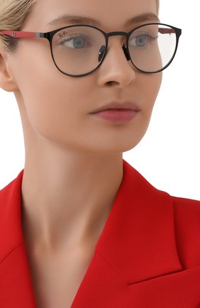 Женские оправа RAY-BAN черного цвета по цене 12700 руб., арт. 6355M-F028 | Фото 2 Женские оправа RAY-BAN черного цвета, арт. 6355M-F028 | Фото 2