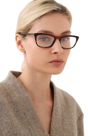 Женские оправа PRADA коричневого цвета по цене 16600 руб., арт. 10VV-320101 | Фото 2 Женские оправа PRADA коричневого цвета, арт. 10VV-320101 | Фото 2