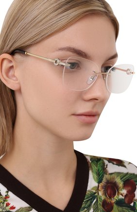 Женские оправа BVLGARI золотого цвета по цене 25100 руб., арт. 2216B-278 | Фото 2 Женские оправа BVLGARI золотого цвета, арт. 2216B-278 | Фото 2