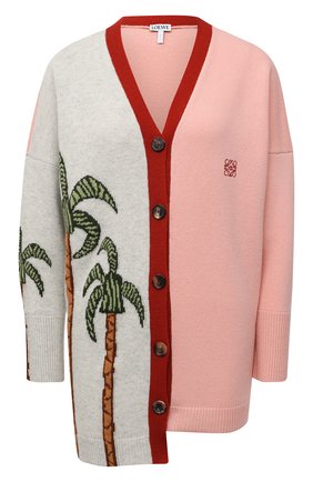 Женский шерстяной кардиган LOEWE розового цвета по цене 79450 руб., арт. S897Y16K01 | Фото 1 Женский шерстяной кардиган LOEWE розового цвета, арт. S897Y16K01 | Фото 1