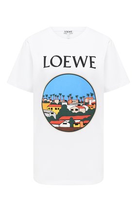 Женская хлопковая футболка LOEWE белого цвета по цене 24800 руб., арт. S897Y22X02 | Фото 1 Женская хлопковая футболка LOEWE белого цвета, арт. S897Y22X02 | Фото 1