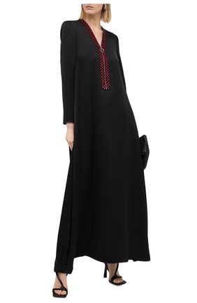Женское шелковое платье GIORGIO ARMANI черного цвета по цене 521500 руб., арт. 0WHVR02Q/T0246 | Фото 2 Женское шелковое платье GIORGIO ARMANI черного цвета, арт. 0WHVR02Q/T0246 | Фото 2