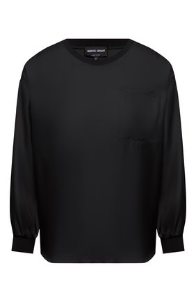 Женская шелковая блузка GIORGIO ARMANI черного цвета по цене 97250 руб., арт. 0WHCCZ04/TZ653 | Фото 1 Женская шелковая блузка GIORGIO ARMANI черного цвета, арт. 0WHCCZ04/TZ653 | Фото 1