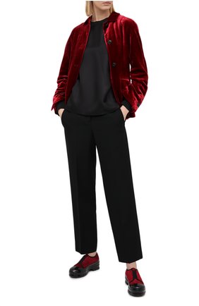 Женская шелковая блузка GIORGIO ARMANI черного цвета по цене 97250 руб., арт. 0WHCCZ04/TZ653 | Фото 2 Женская шелковая блузка GIORGIO ARMANI черного цвета, арт. 0WHCCZ04/TZ653 | Фото 2
