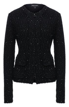 Женский жакет с пайетками GIORGIO ARMANI синего цвета по цене 153000 руб., арт. 6HAG57/AJSQZ | Фото 1 Женский жакет с пайетками GIORGIO ARMANI синего цвета, арт. 6HAG57/AJSQZ | Фото 1