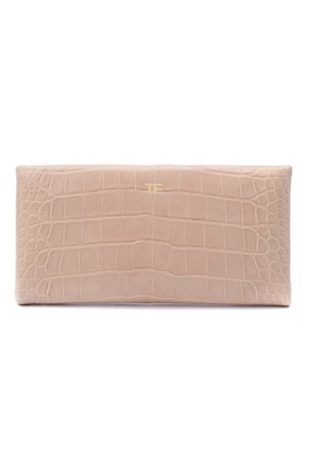 Женский клатч из кожи аллигатора TOM FORD светло-бежевого цвета по цене 899500 руб., арт. L1373T-EAL001/AMIS | Фото 1 Женский клатч из кожи аллигатора TOM FORD светло-бежевого цвета, арт. L1373T-EAL001/AMIS | Фото 1