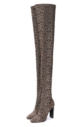 Женские текстильные ботфорты SAINT LAURENT разноцветного цвета по цене 146500 руб., арт. 632489/10G00 | Фото 1 Женские текстильные ботфорты SAINT LAURENT разноцветного цвета, арт. 632489/10G00 | Фото 1