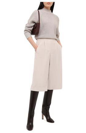 Женские хлопковые кюлоты BRUNELLO CUCINELLI кремвого цвета по цене 69950 руб., арт. MA180P7516 | Фото 2 Женские хлопковые кюлоты BRUNELLO CUCINELLI кремвого цвета, арт. MA180P7516 | Фото 2