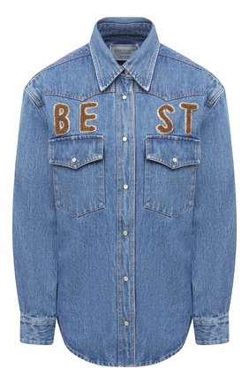 Женская джинсовая рубашка FORTE DEI MARMI COUTURE синего цвета по цене 39950 руб., арт. 20WF8150 | Фото 1 Женская джинсовая рубашка FORTE DEI MARMI COUTURE синего цвета, арт. 20WF8150 | Фото 1
