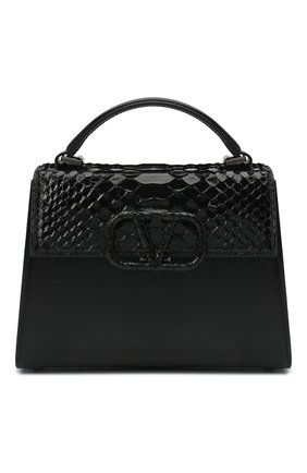 Женская сумка valentino garavani из кожи питона VALENTINO черного цвета по цене 219000 руб., арт. UW0B0F53/DEU/PBIV | Фото 1 Женская сумка valentino garavani из кожи питона VALENTINO черного цвета, арт. UW0B0F53/DEU/PBIV | Фото 1