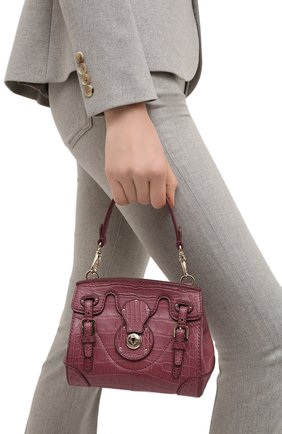Женская сумка ricky 18 из кожи крокодила RALPH LAUREN розового цвета по цене 929500 руб., арт. 69H/I0G44/RMALL | Фото 2 Женская сумка ricky 18 из кожи крокодила RALPH LAUREN розового цвета, арт. 69H/I0G44/RMALL | Фото 2
