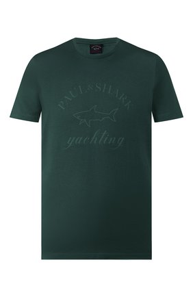 Мужская хлопковая футболка PAUL&SHARK зеленого цвета по цене 13200 руб., арт. C0P1007/C00 | Фото 1 Мужская хлопковая футболка PAUL&SHARK зеленого цвета, арт. C0P1007/C00 | Фото 1