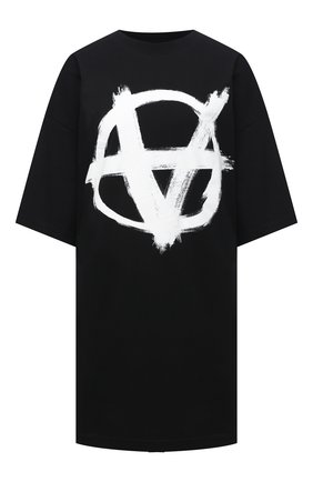 Женская хлопковая футболка VETEMENTS черного цвета по цене 34800 руб., арт. UE51TR640B 1600/W | Фото 1 Женская хлопковая футболка VETEMENTS черного цвета, арт. UE51TR640B 1600/W | Фото 1