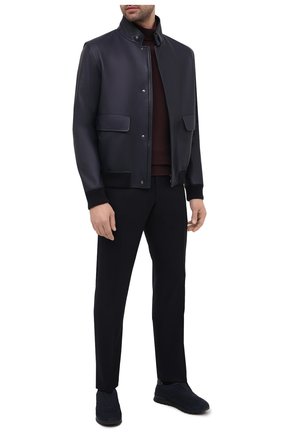 Мужские замшевые кроссовки KITON синего цвета по цене 107500 руб., арт. USSFREEN00682/CP0R | Фото 2 Мужские замшевые кроссовки KITON синего цвета, арт. USSFREEN00682/CP0R | Фото 2