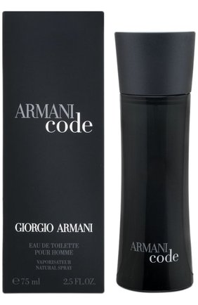 Мужской туалетная вода armani black code (75ml) GIORGIO ARMANI бесцветного цвета, арт. 3360372100522 | Фото 1 (Ограничения доставки: flammable)