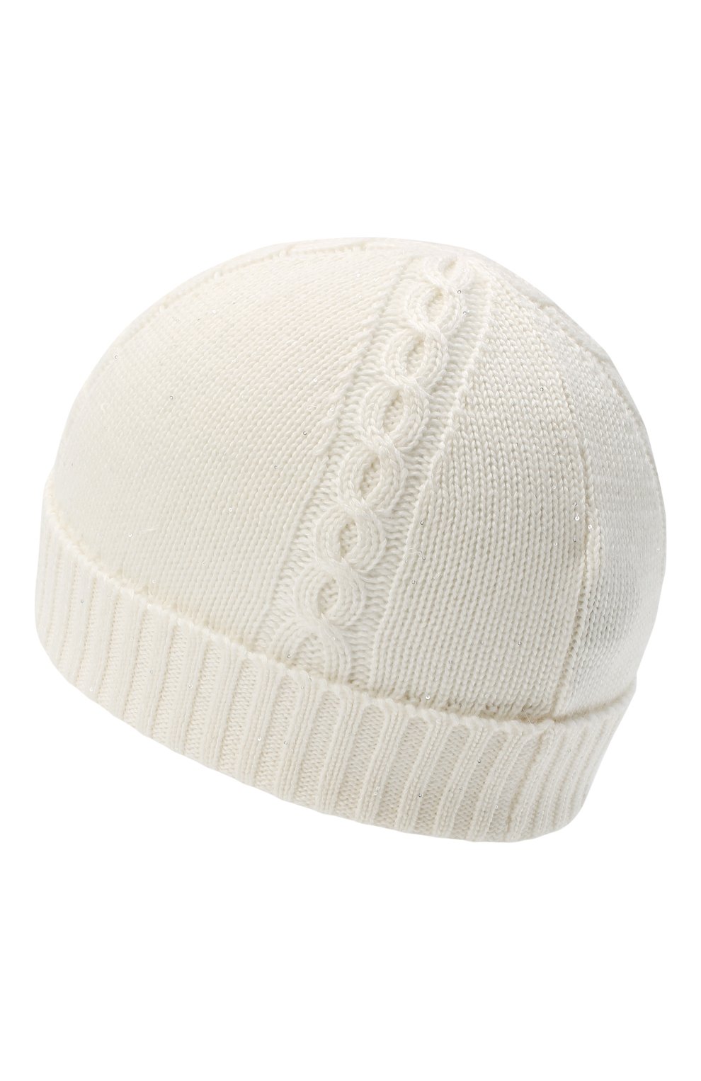Детского кашемировая шапка LORO PIANA белого цвета, арт. FAL4430 | Фото 2 (Материал: Текстиль, Кашемир, Шерсть; Региональные ограничения белый список (Axapta Mercury): RU)