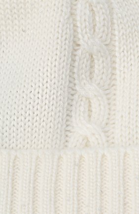 Детского кашемировая шапка LORO PIANA белого цвета, арт. FAL4430 | Фото 3 (Материал: Текстиль, Кашемир, Шерсть; Региональные ограничения белый список (Axapta Mercury): RU)