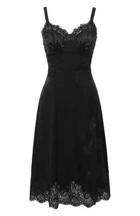 Женская сорочка из хлопка и шелка DOLCE & GABBANA черного цвета по цене 137000 руб., арт. 06A86T/FUAD8 | Фото 1 Женская сорочка из хлопка и шелка DOLCE & GABBANA черного цвета, арт. 06A86T/FUAD8 | Фото 1