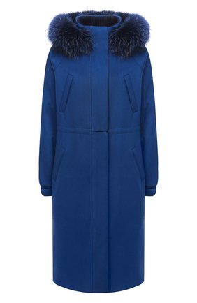 Женское кашемировое пальто LORO PIANA синего цвета по цене 721500 руб., арт. FAI9086 | Фото 1 Женское кашемировое пальто LORO PIANA синего цвета, арт. FAI9086 | Фото 1