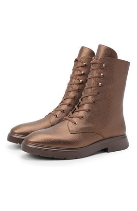 Женские кожаные ботинки STUART WEITZMAN бронзового цвета по цене 56550 руб., арт. S0232 | Фото 1 Женские кожаные ботинки STUART WEITZMAN бронзового цвета, арт. S0232 | Фото 1