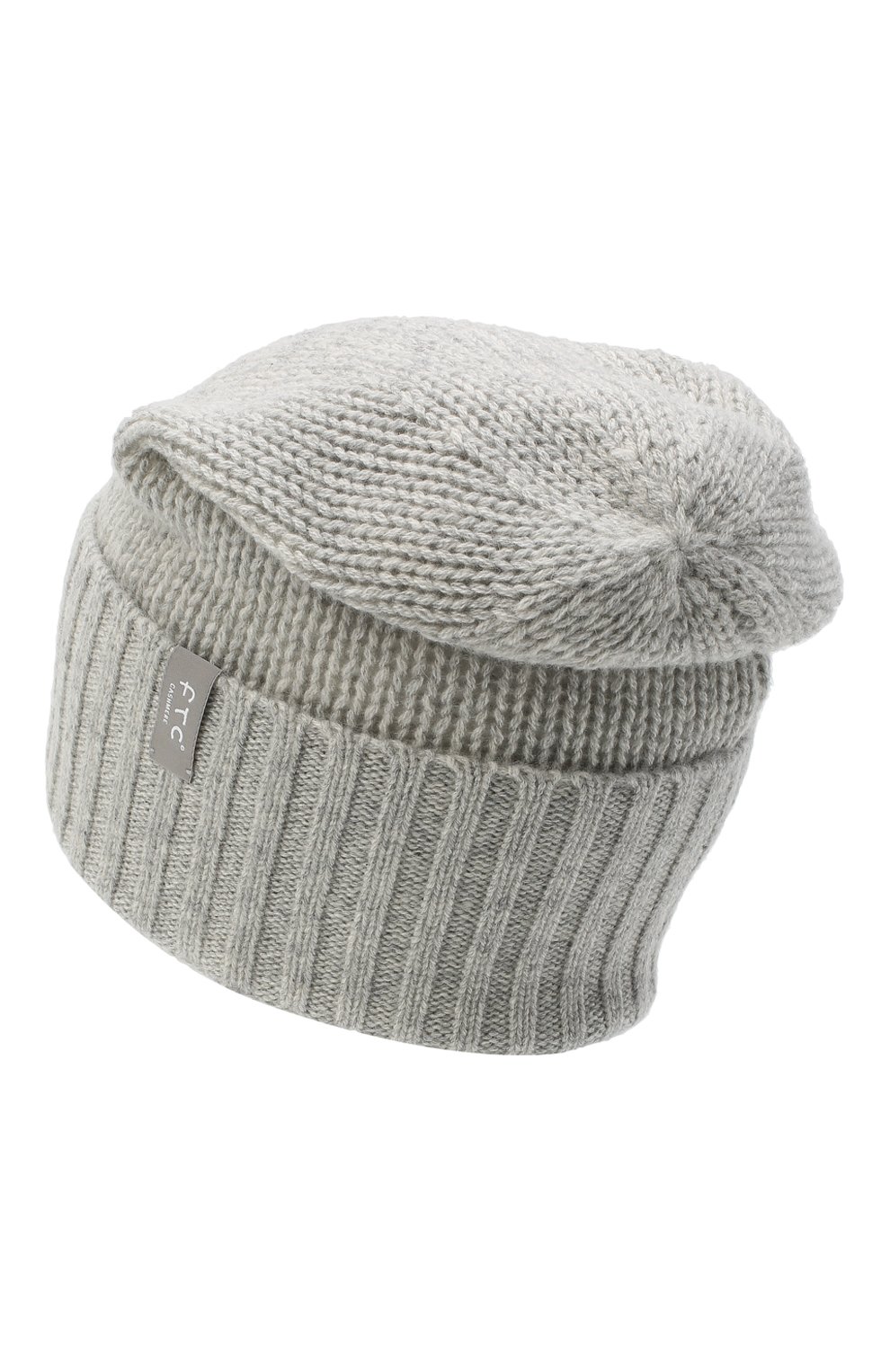 Женская кашемировая шапка FTC серого цвета, арт. 770-0950 | Фото 2 (Материал: Текстиль, Кашемир, Шерсть)