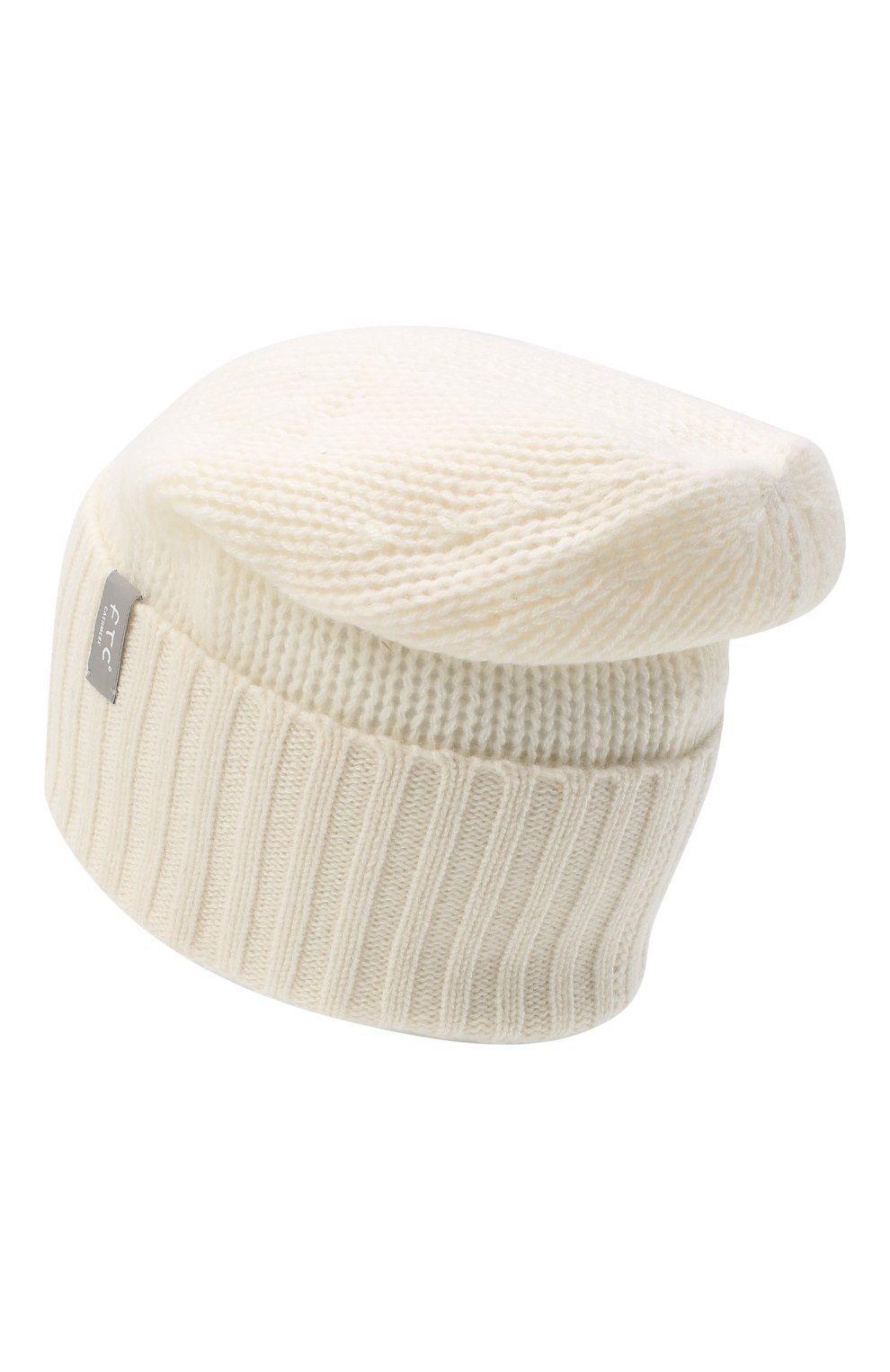 Женская кашемировая шапка FTC белого цвета, арт. 770-0950 | Фото 2 (Материал: Текстиль, Кашемир, Шерсть)